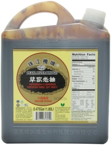 Pearl River Bridge Superior Dark Soy Sauce, Mushroom, 60 Ounce