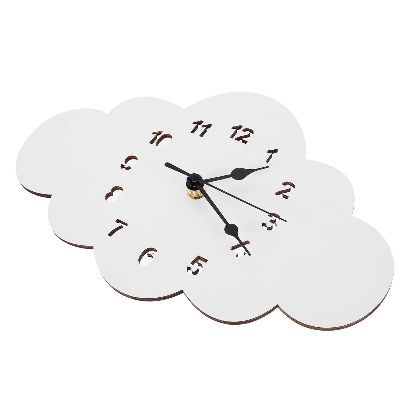 Horloge murale bois blanc silencieuse pour stopper le tic-tac nocturne