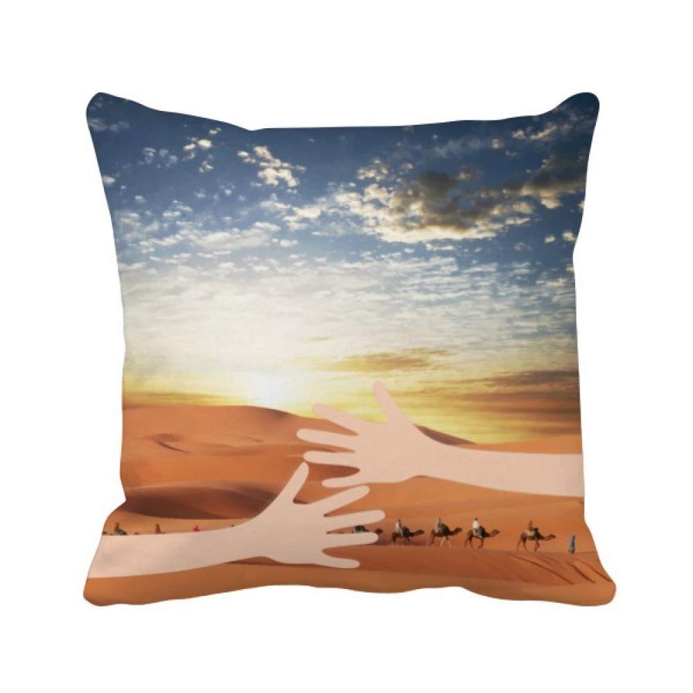 Route de la Soie coussin de cou voyage chameau bleu ciel ergonomique