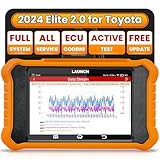 2024 LAUNCH Creader Elite V2.0 fit for Toyota Lexus Bi-Directional Scan Tool, Full System OBD2 Scanner, All Reset Service Code Reader, AUTOVIN, ECU Coding, Battery Registration, Lifetime Free Update