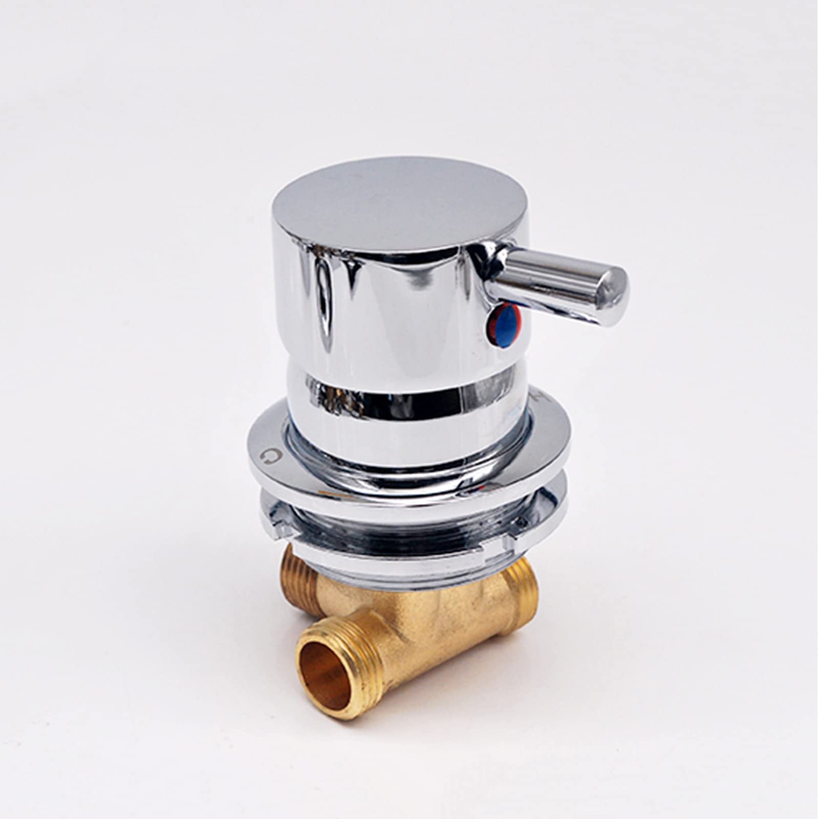 Grifos Monomando para Cuarto de Ducha 1 Vía Válvula Mezcladora Tamaño del Orificio Desviador Grifos Cartucho Cerámica 50-55 mm Rosca Tornillo G1/2 "Agua Fría y Caliente, Tipo Soporte Fijo (B)