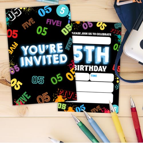 Invitation 5e anniversaire garçon : solution rapide pour écrire les invitations sans rature - 6