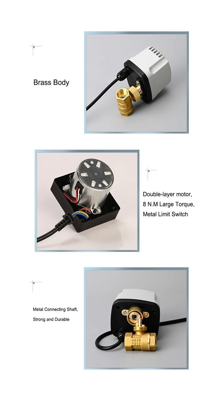 Valvola a Sfera elettrica in Ottone motorizzata Impermeabile bidirezionale da 1" IP65(AC220-CR04)