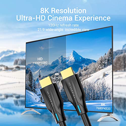 Vention AAN 8K HDMI Cable, 1 Metre Length, Black - Image 4
