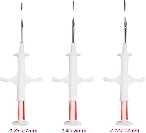 Miniatura 4 de Manruta Paquete de 5 microchips de identificación universal para cachorros, kit de implante de etiqueta de identificación de animales precargada