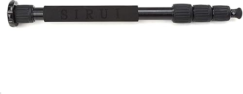 Miniatura 5 de Sirui W-1004 Trípode de aleación de aluminio impermeable de 4 secciones, capacidad de 33.1 libras, altura máxima de 65 pulgadas, negro (59724)