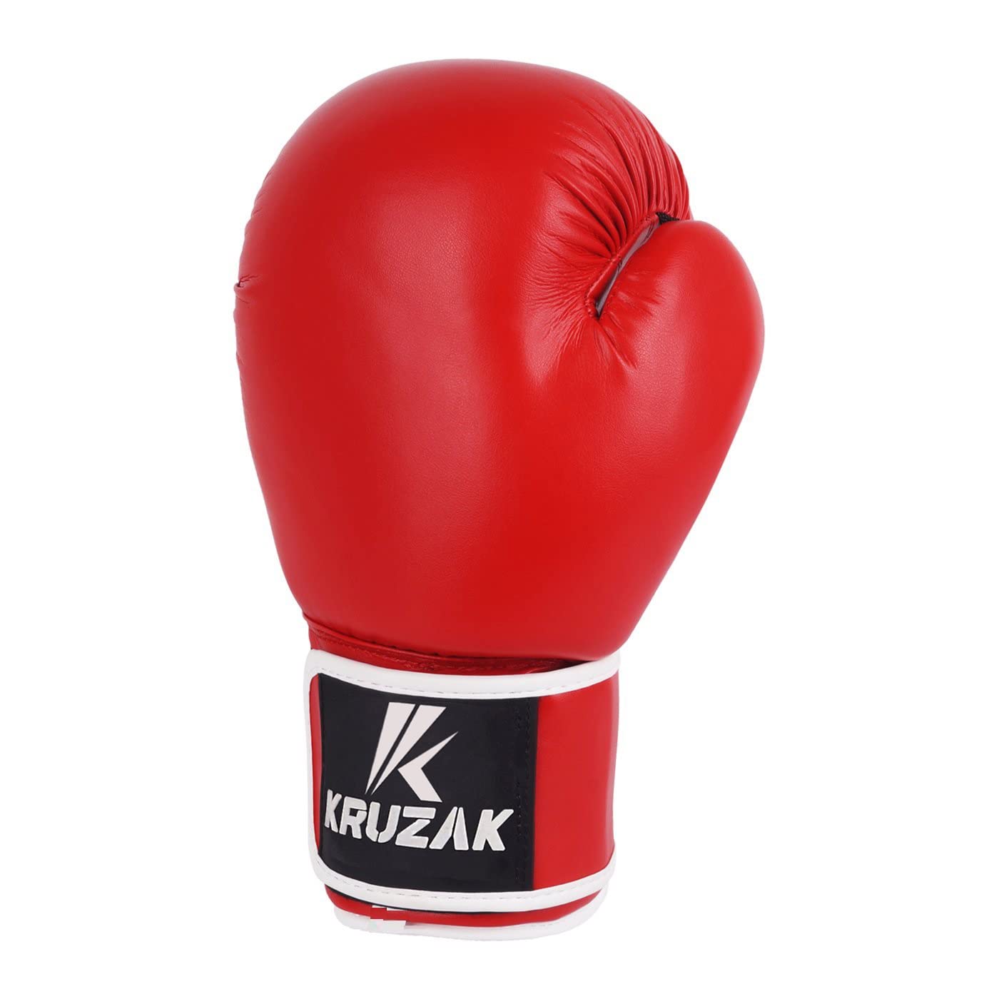 Kruzak Jednokolorowe rękawice bokserskie do sparingów, kickboxingu, muay thai, sztuk walki i walki MMA, dla mężczyzn i kobiet, rękawice treningowe, podkładki do ustawiania ostrości, czerwone, 400 ml