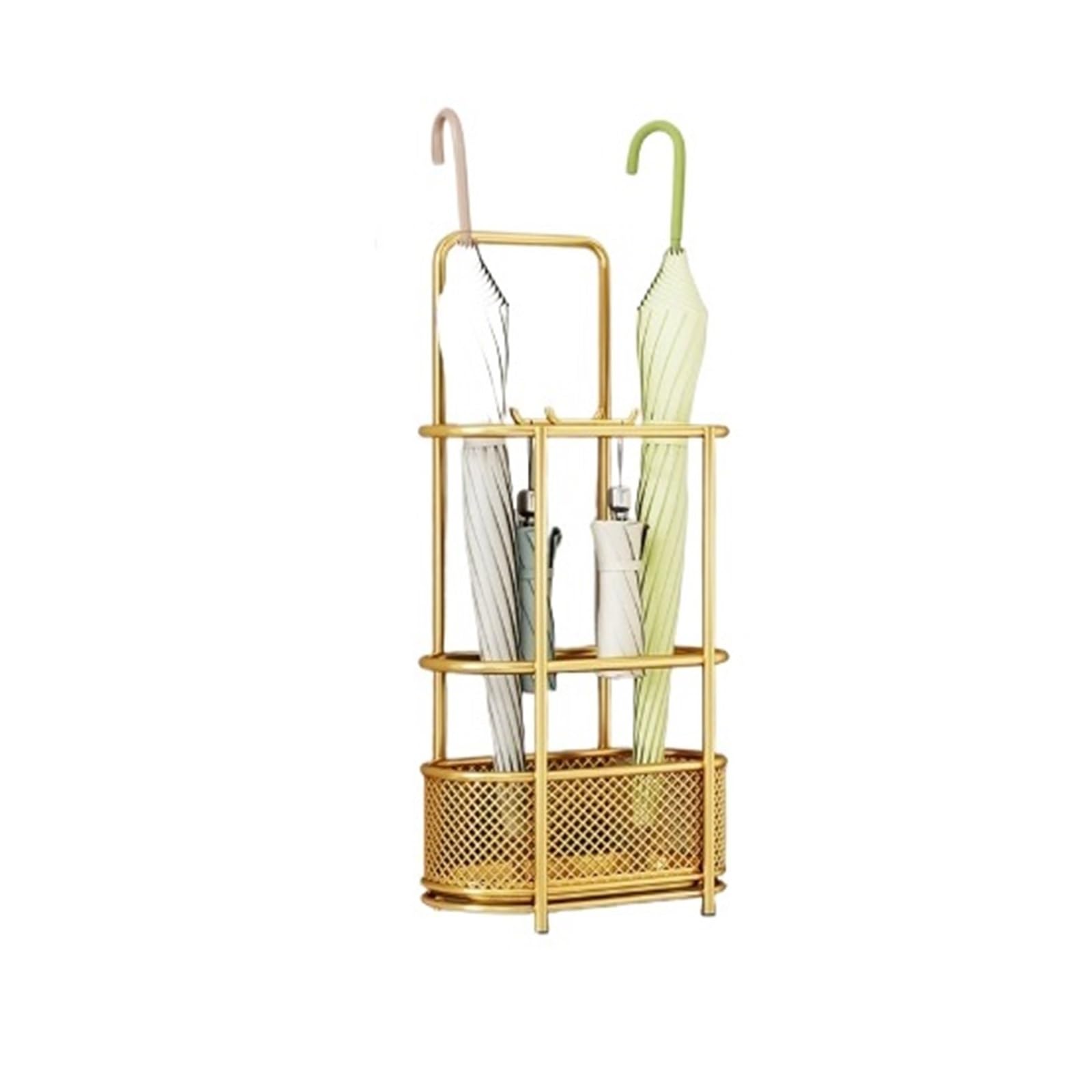 Lizhuzhuzs28 Gold Freestanding The Perfect Storage Solution For Home Umbrella Stands, Hotel Lobby, And Long-Handled Umbrellas Office(,Medium)