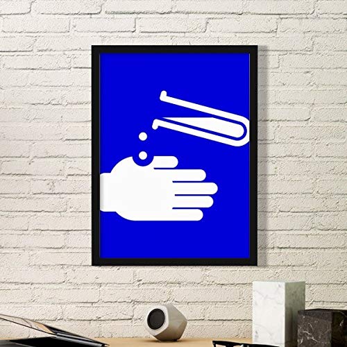 Corrosion Blue Square tableau attention décoration murale minimaliste - 2