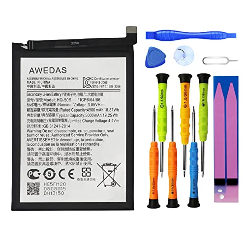AWEDAS Replacement Battery for HQ-50s Compatible for Samsung Galaxy A02S SM-A025U SM-A025U1 SM-A025G SM-A025F SM-A025M SM-A025M/DS SM-A025V SM-A025F/DS SM-S124DL Battery with Tool Kits