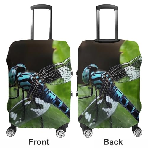 Travel Luggage Cover Protectors Elastic Anti-scratch Suitcase Cover Washable Luggage Sleeve Dragonfly on The Leaf Suitcase Cover Protector Fit 18-32 Inch Suitcases Travel Accessories M3