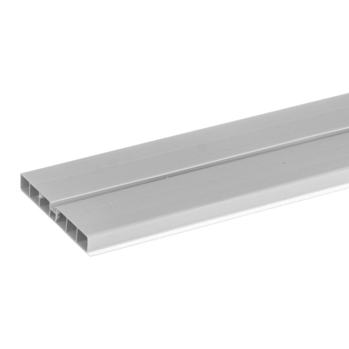 HOLZBRINK 150cm Socle cuisine HBK15, plinthe pour meubles de cuisine, socle PVC pour cuisine, hauteur 150 mm, longueur 150cm, couleur aluminium brossé, 1 pc