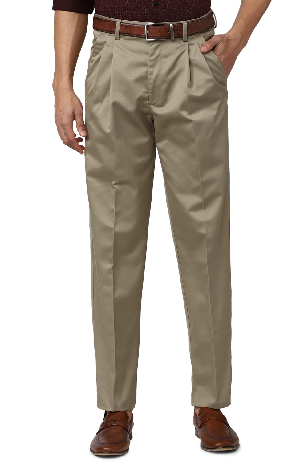 peter england Men's Mid Rise Regular Casual Pants-picture-30