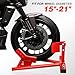 DNA Motoring Motorcycle Wheel Chock, Adjustable Wheel Stand for 15