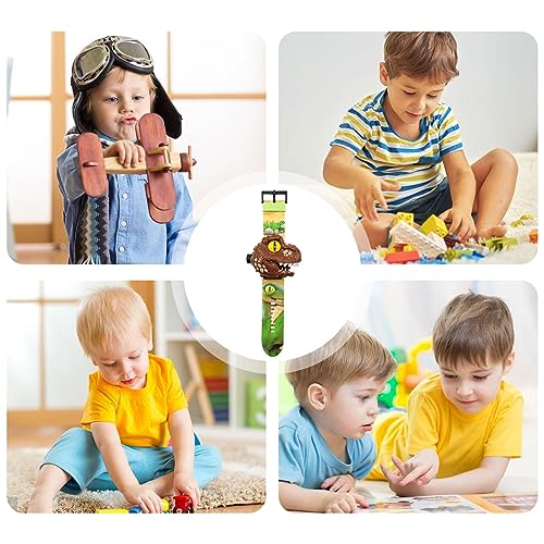 Brinquedos do projetor da lanterna do relógio do dinossauro - 24 Padrões Dinossauro Projetor Relógio