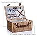 SatisInside Picnic Basket for 2 Wicker Picnic Set with Insulated Liner for Camping,Wedding