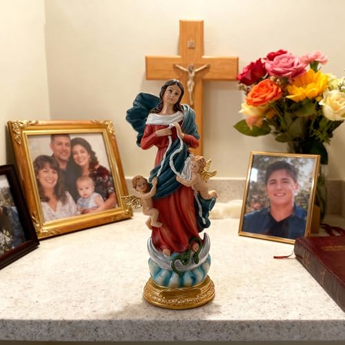 Estatua Virgen Desatanudos 8.5 Pulgadas Resina miniatura 6