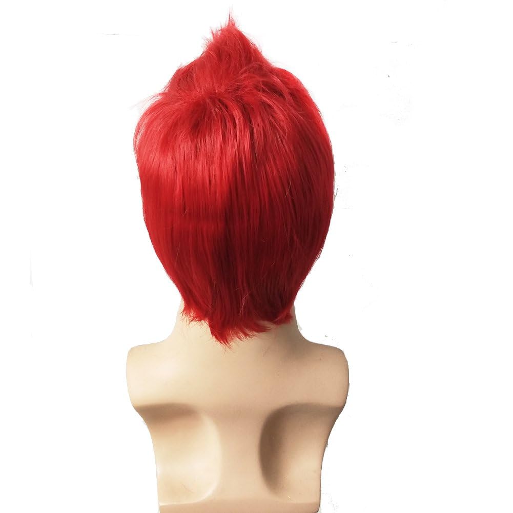 Peluca corta  para hombre y chico, para fiesta temática, peluca con gorro de peluca 4