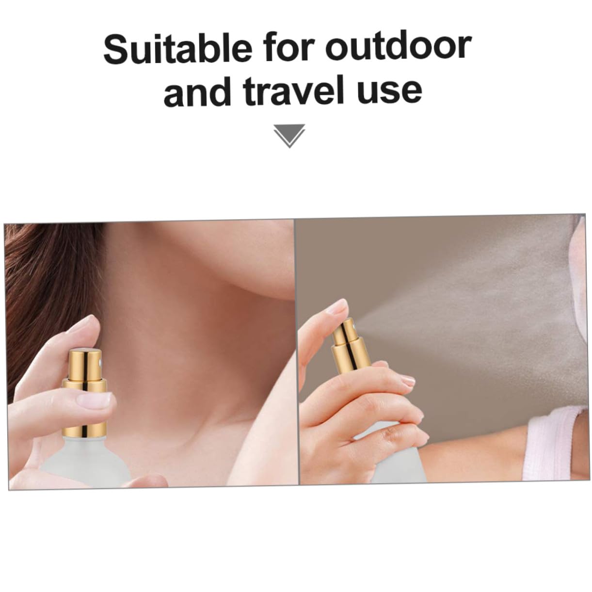 VALICLUD 4 piezas Botellas de Vidrio para Perfume Spray Recargable Portátil de Duraderas y Reutilizables para Aceites Esenciales y Fragancias