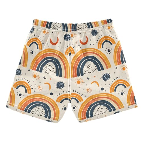 Lovely Bohemian Rainbow Boys Swim Trunks Toddler Shorts Swimwear Boardshorts2