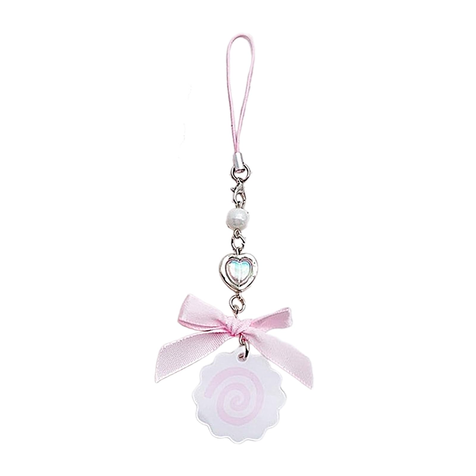 NEWFT Japanese Acrylic Fish Cake Phone Charm Pendant for Bag Purse Keychain