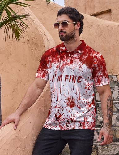 Funny Golf Shirts for Men Moisture Wicking Men's Fun Golf Polo Shirts Quick-Dry Polo Shirts Short Sleeve3