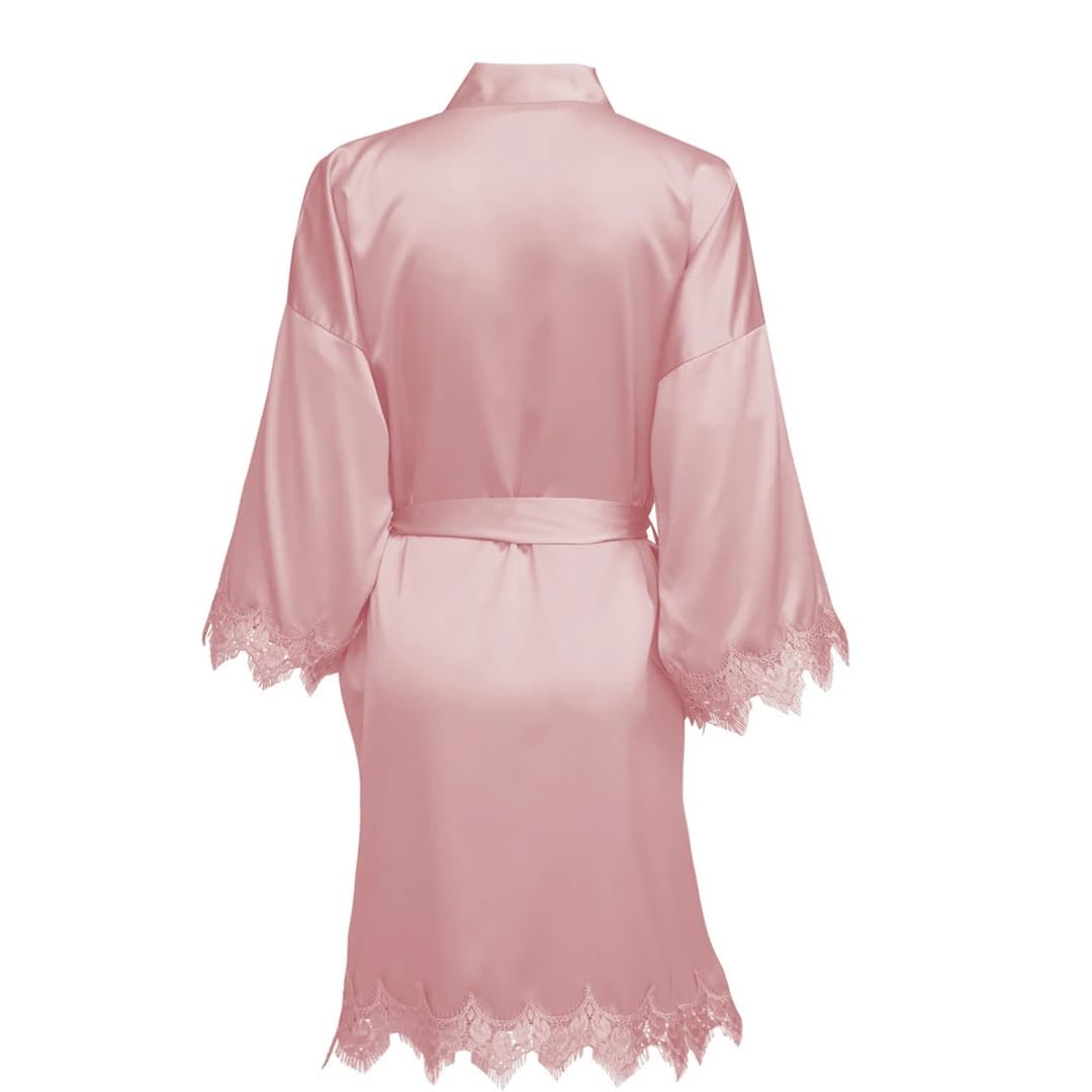 Yeuyyben Matt Raso Pizzo Robe Damigella d'onore Vesti Donne di Nozze Abiti Sposa Accappatoio Bianco Vestaglie Plus Size