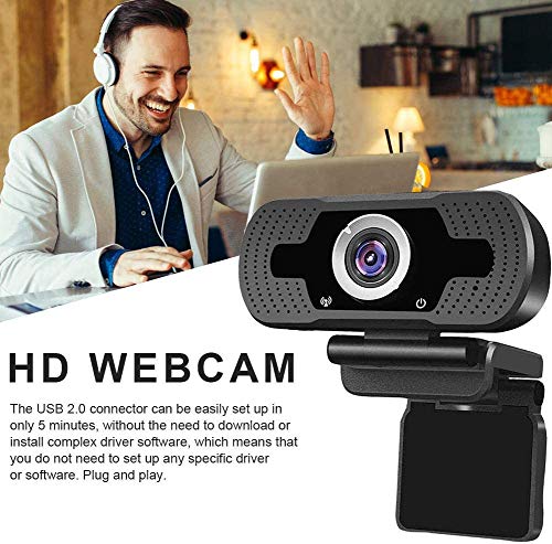 Webcam with Microphone, USB PC Desktop Laptop with 110° Wide View Angle,Web Camera for Live Streaming, Video Calling Conferencing, Gaming - Thumbnail 6