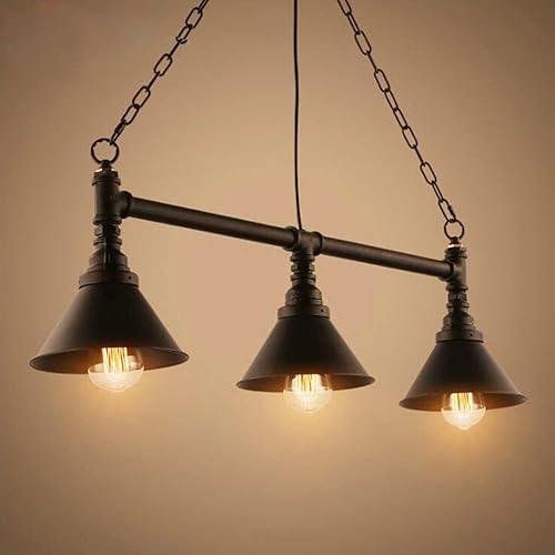 Lámpara de araña industrial Steampunk retro de metal colgante empotrado lámpara de techo, luces suspendidas de tubo de agua, lámparas vintage para