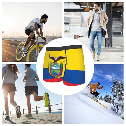 CUTEDWARF Flag of Ecuador Men's Boxer Briefs Elastic Waistband Briefs Men's Boxer Briefs4