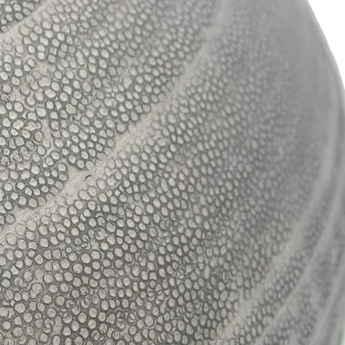 Vase en aluminium ciselé argent vieilli 33x33cm | Décoration artisanale - 4