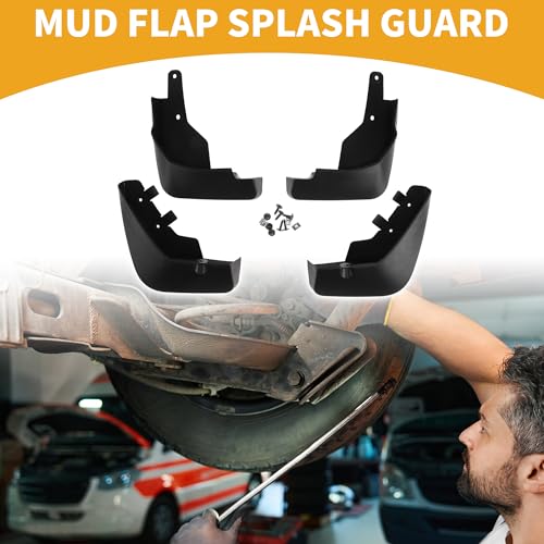 Image of Mud Flap Splash Guard - Car Front & Rear Side Mud Guards - for Nissan X-Trail T33 2021-2023 Plastic Black with Mount Accessories - 1 Set