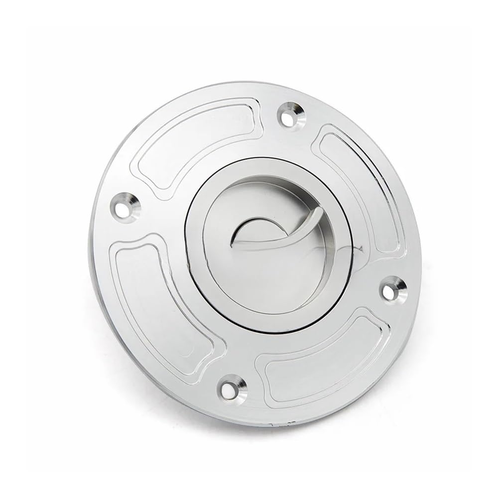 Tappo Serbatoio Carburante Moto Per Per KATANA GSX400 600F 750F 1100 1200 1400 Protezione Per Tappo Serbatoio Carburante Benzina Moto(Silver)