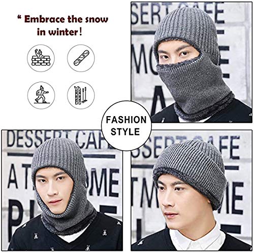 HUNTSMANS ERA Soft Fur Woolen Winter Full Face Cover Monkey Caps for Men and Women/Balaclava Winter Cap/Monkey caps (Grey)