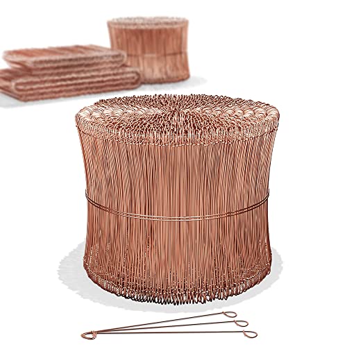 Heimfleiss® - Enlaces de hebilla (1,0 x 100-160 mm) - Alambre de fijación de cobre - Alambre de ojal para torcer & pinza de torsión - Cierre de bolsa de alambre