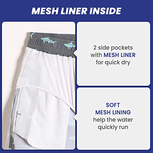 MaaMgic Costume da Bagno Corti Uomo Stile Retro