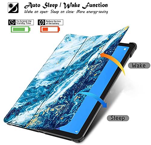 Image of Robustrion Smart Trifold Hard Back Flip Stand Case for Lenovo Tab M10 FHD Plus TB-X606V / TB-X606F / TB-X606X 10.3 inch - Sandy Wave