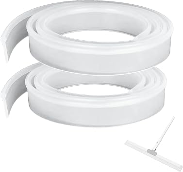 2 Pieces Squeegee Replacement Rubber Blades, 41 Inch Silicone Squeegee Shower Squeegee for Glass Doors, Shower Doors, Windows