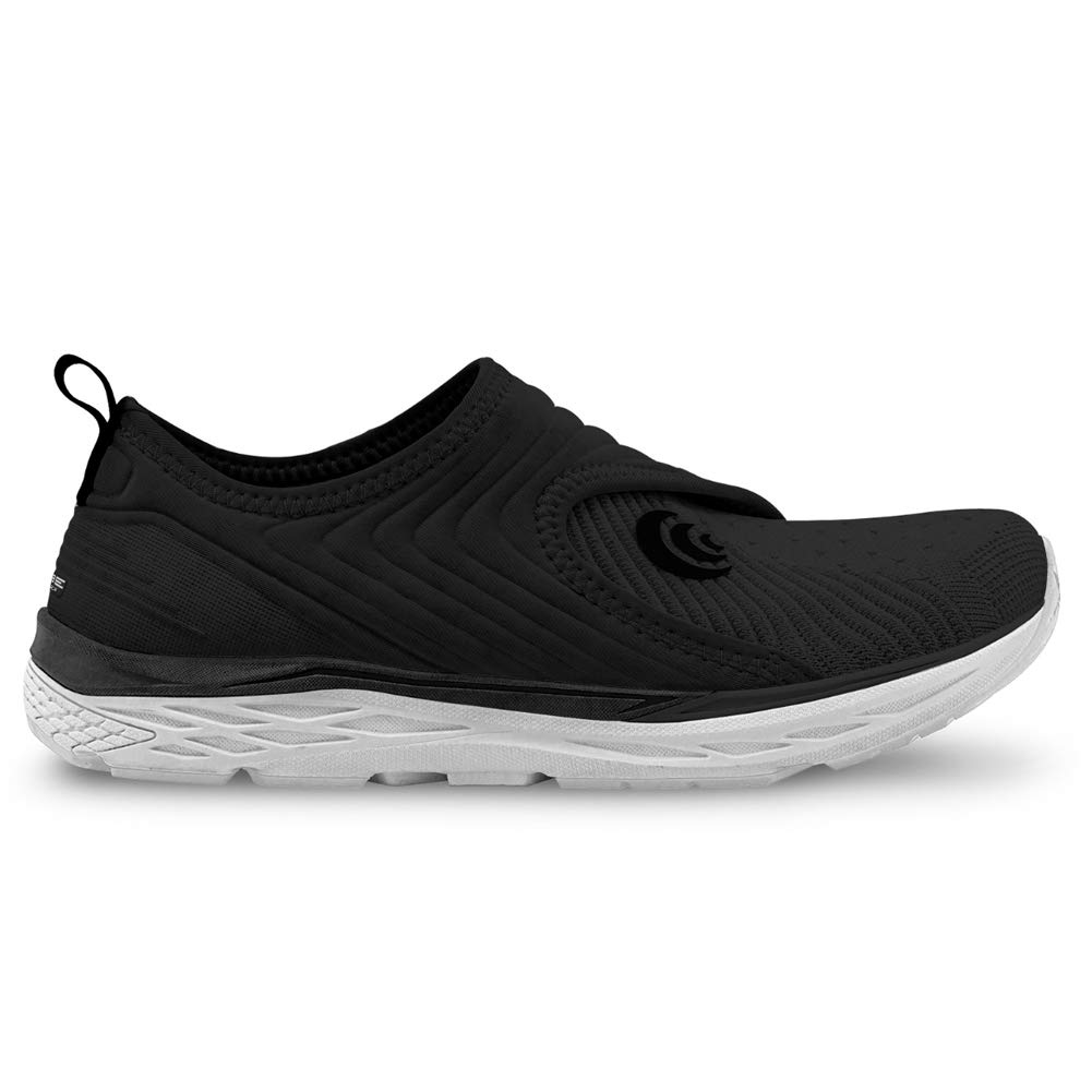 Topo Athletic Running Vibe mens ATHLETIC Men's Vibe Recovery Casual Walking Shoes, White/Black, 9.5