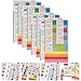 Operitacx 16sheets Calendar Stickers Multi-Function Planner Tabs for Daily Use Easy Organization Color-Coded Month Labels Portable Book Tabs for School Office