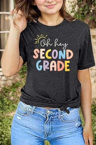 Oh Hey Second Grade Teacher Shirt Tee Women 2nd Grade Teacher Tee Shirt Kindness Inspirational Teacher T-Shirts Tops2