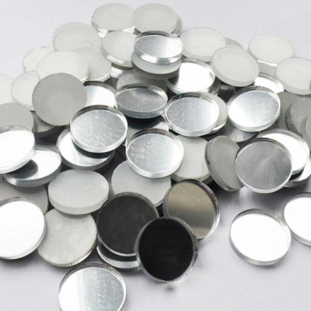 Suave Petal 4cm Round Circle Acrylic Mirror Mosaic Tiles 10pcs