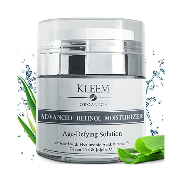 Anti-Aging-Retinol-Moisturizer-Cream-for-Face-and-Neck-with-25-Retinol-and-Hyaluronic-Acid-Top-Night-Anti-Wrinkle-Facial-Cream-for-Men-Women-to-Reduce-Wrinkles-Dark-Spots-Cruelty-Free Kleem Organics Retinol Moisturizer - 2.5% Retinol and Hyaluronic Acid for Face Rejuvenation and Anti Aging - For Women and Men