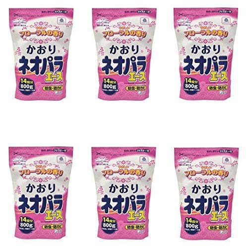 ムシューダ (Set product) Kaori Neopara Ace Soft floral scent for drawers and clothes cases 800g 6 pieces