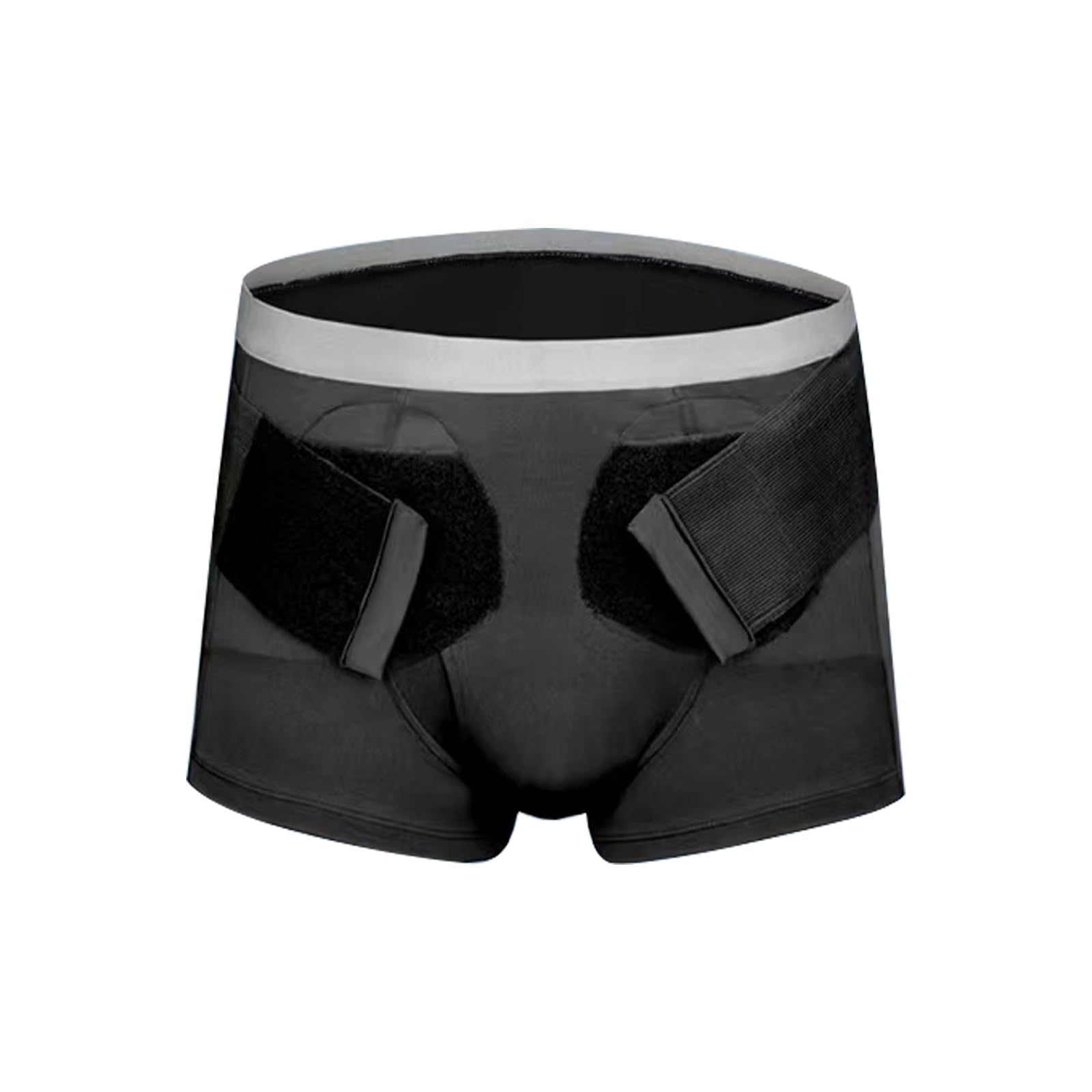 Ceinture Hernie Inguinale Homme Type Caleçon, Ceinture pour Hernie Inguinale Réglable avec 2 Coussinets de Compression, Soulager la Douleur(L)