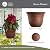 The HC Companies Sierra Round Self-Watering Pot - Lightweight Plastic Planter for Herbs & More - Durable Plant Pots for Indoor Plants & Outdoor Plants (16” Rustic Redstone, Pack of 1)