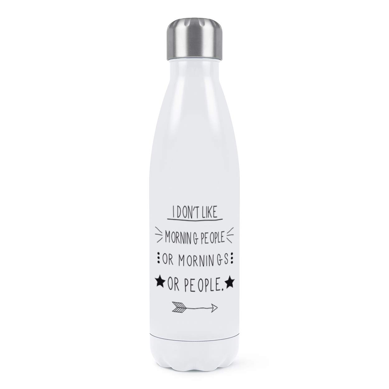 Bouteille eau isolée acier inoxydable 500ml gourde sport blanche double paroi