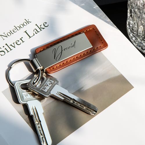Personalized Keychains | Engraved Metal or Leather Keychain | Custom Key Chain for Car Keys | Father's Day Gift - Image 2