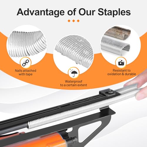 China-top Silver C-Ring-Stapler, 15 Gauge 3/4 Zoll, Silber, 1000 Stück/Pack, für Matratze, Autositz, Sofa, Zäune, Haustierkäfig, Drahtkäfige, Federmatratzen