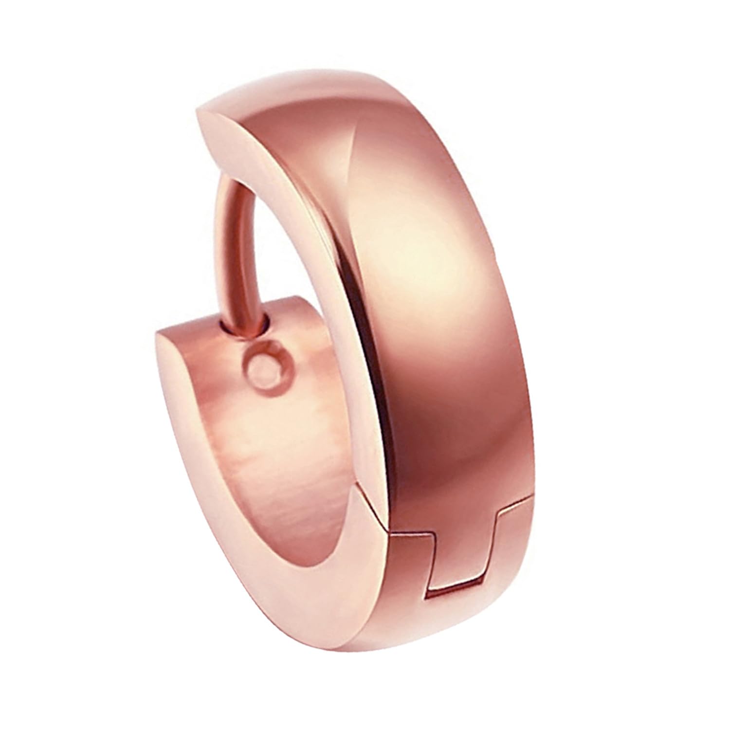 Peora Rose Gold Plated 316L Stainless Steel Hoop Huggie Bali Earrings Jewellery Gift for Men & Boys (1 Pc) (B0CW9R8BCG) Amazon Price History, Amazon Price Tracker